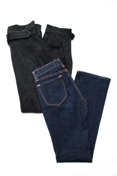 Los Angeles Atelier J Brand Womens Belted Pants Jeans Black Blue Size 4 25 Lot 2