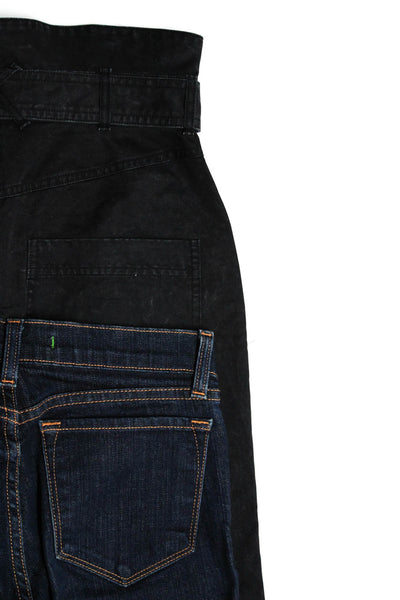 Los Angeles Atelier J Brand Womens Belted Pants Jeans Black Blue Size 4 25 Lot 2