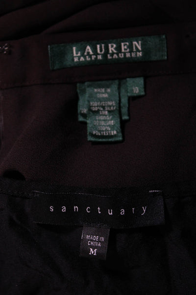 Sanctuary Women's Textured Blouse Midi Skirt Black Brown Size M 10 Lot 2