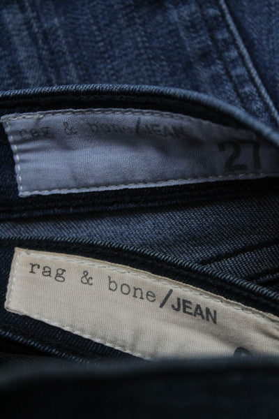 Rag & Bone Jean Women's Mid Rise Zipper Trim Skinny Jeans 27 26, Lot 2