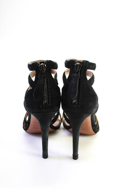 Alaia Womens Geometric Texture Zipped Cut-Out Stiletto Heels Black Size EUR35.5