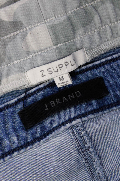 J Brand Z Supply Womens Cotton Straight Leg Jeans Shorts Blue Size 29 M Lot 2