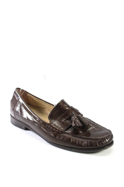 Cole Haan Men's Leather Tassel Trim Round Toe Loafer Brown Size 10.5