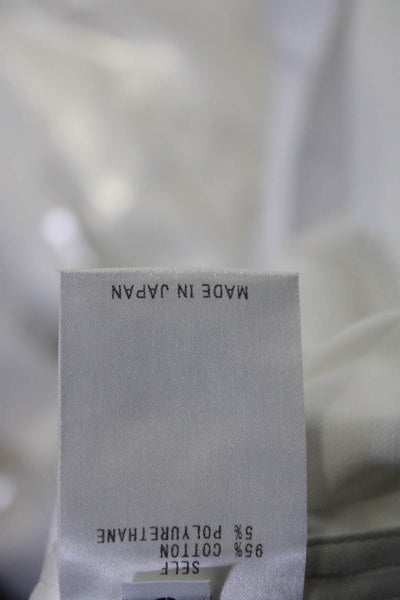 Adeam Womens Belted Shirt Dress White Size Xs