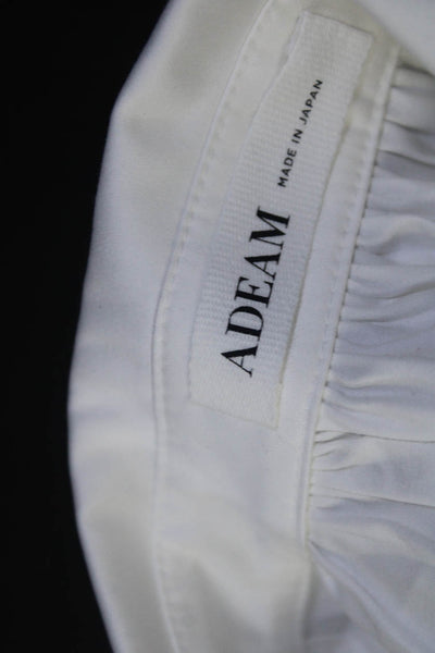 Adeam Womens Belted Shirt Dress White Size M