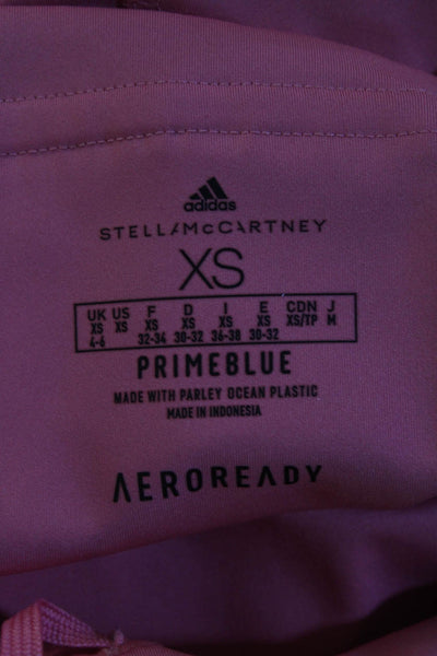 Adidas by Stella McCartney Womens High Rise Ankle Leggings Pink Black Size XS