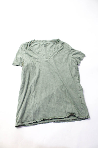 Madewell Rails Womens Short Sleeved V Neck Shirts Green White Blue Size XS Lot 2
