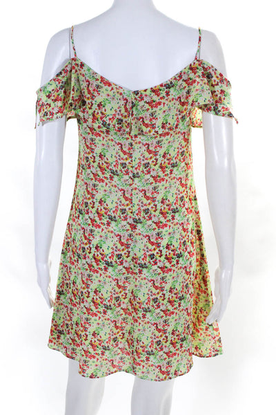 Zara Womens Knit Leopard Print Floral Chiffon Dress Size Small Lot 2