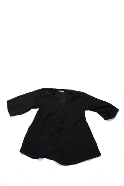 Robin Piccone Surf Gypsy Women's Mini Dress Tunic Cover Up Black Size L Lot 2