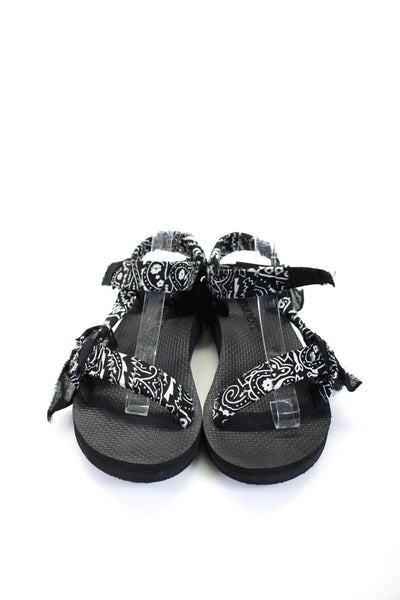 Arizona Love Womens Paisley Print Slingbacks Sandals Black Size 7