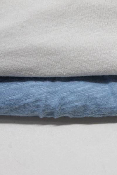 Wilt Womens Long Sleeved Cutout Back V Neck T Shirts White Blue Size XS Lot 2