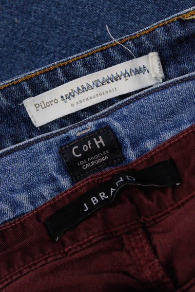 J Brand Pilcro and the Letterpress Anthropologie Womens Jeans Size 26 Red Lot 3