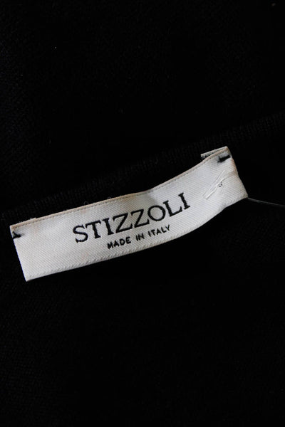 Stizzoli Women's Round Neck Sleeveless Blouse Black Size L