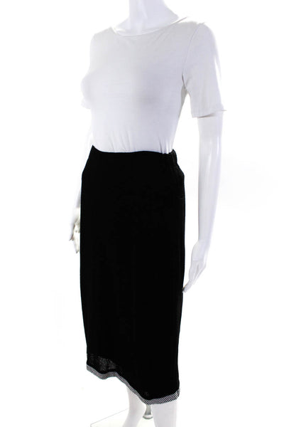 Stizzoli Women's Elastic Waist Lined Midi Skirt Black Size 14