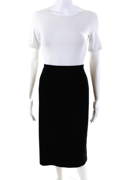 BASLER Women's Zip Closure Lined Flare Midi Skirt Black Size 44