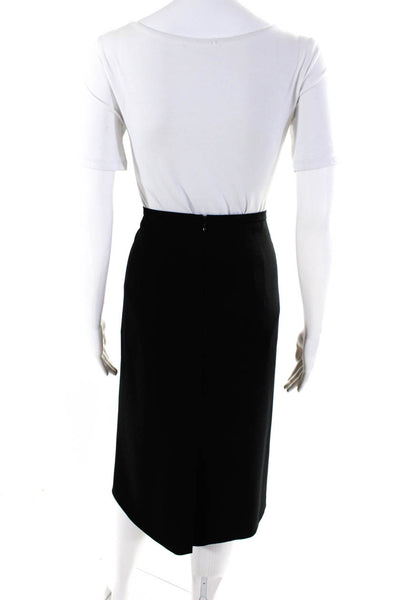 BASLER Women's Zip Closure Lined Flare Midi Skirt Black Size 44
