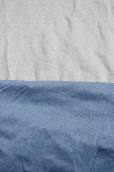 Brooks Brothers Vince Mens Polo Tee Shirt Blue White Size Medium Lot 2