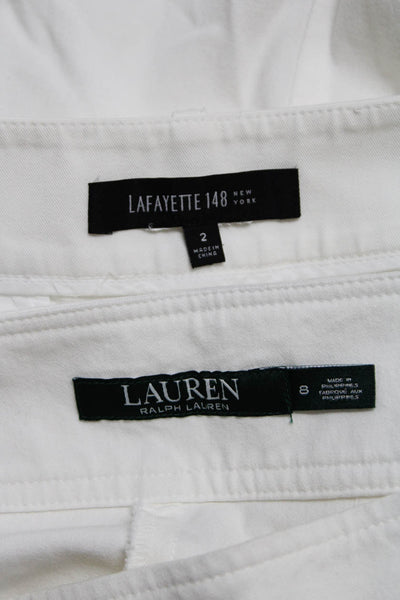 Lauren Ralph Lauren Lafayette 148 Womens Pants Shorts  White Size 8 2 Lot 2