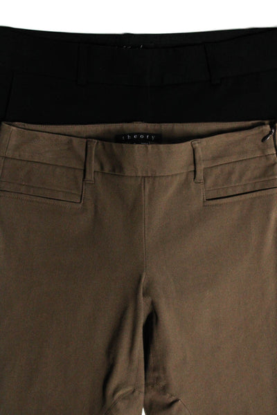 Theory Elizabeth & James Women's Slim Fit Trouser Pants Brown Size 0, Lot 2