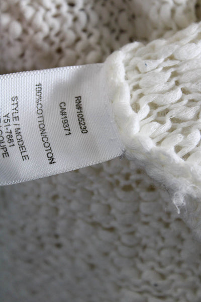 Joie Women's long Sleeve V-neck Knit Top White Size S