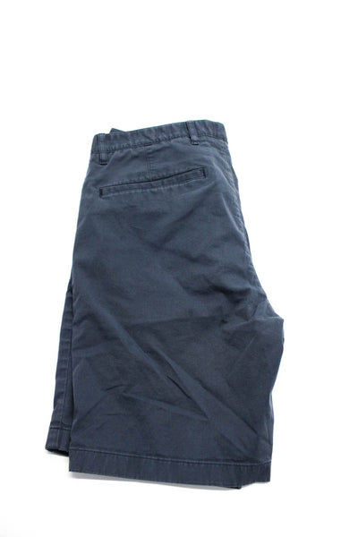 Theory Mens Solid Twill Zaine Shorts Blue Cotton Size 32 Lot 2