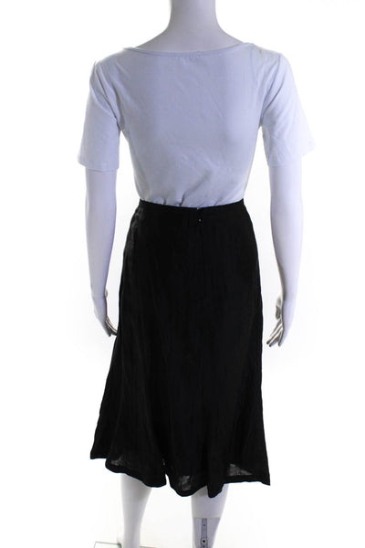 BASLER Womens Crepe Back Zip Flared Hem A-Line Midi Skirt Dark Brown Size 2X
