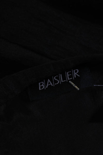 BASLER Womens Crepe Back Zip Flared Hem A-Line Midi Skirt Dark Brown Size 2X