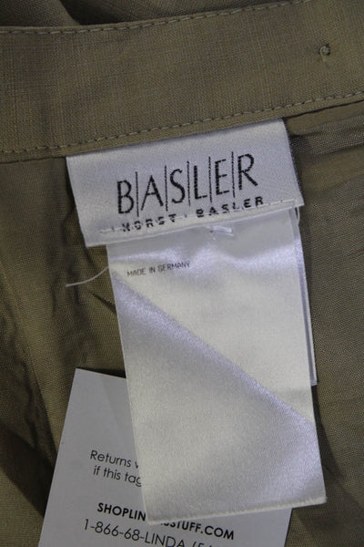BASLER Womens Back Zip Straight Pencil Lined Midi Skirt Beige Size 2XL