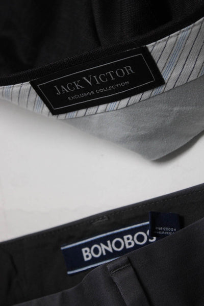Bonobos Jack Victor Mens Straight Fit Khaki Pants Gray Size 34 X30 Lot 2