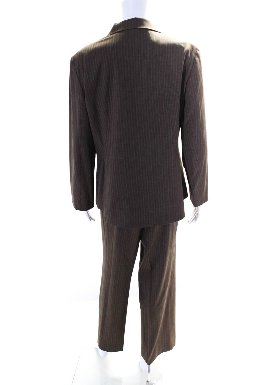Lafayette 148 New York Womens Wool Striped Blazer Pants Suit Set Brown -  Shop Linda's Stuff