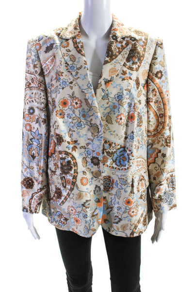 BASLER Women's Floral Print Two Button Fully Lined Blazer Multicolor Size 34