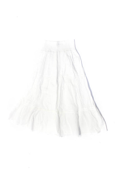 J Crew Rails Womens Smocked Waist Midi Skirt Short Sleeve T Shirt XS Small Lot 2