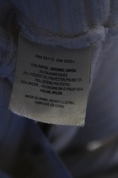 Moth Anthropologie Womens 3/4 Sleeve Turtleneck Ribbed Sweatshirt White Small