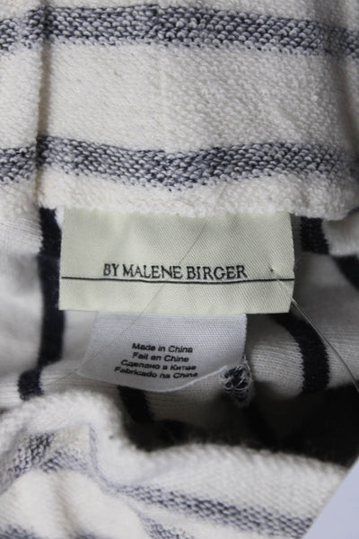 By Malene Birger Women's Cotton Striped Paperbag Waist Wide Leg Pants Size S