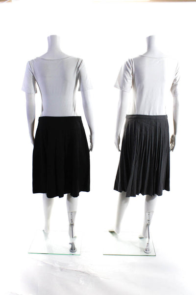 Banana Republic Womens Wool Pleated Side Zip Skirt Dark Gray Size 8P 10 Lot 2
