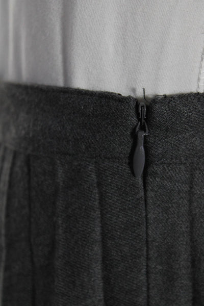 Banana Republic Womens Wool Pleated Side Zip Skirt Dark Gray Size 8P 10 Lot 2