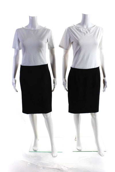 Banana Republic Calvin Klein Womens Zip Up Pencil Skirt Black Size 8P 8 Lot 2