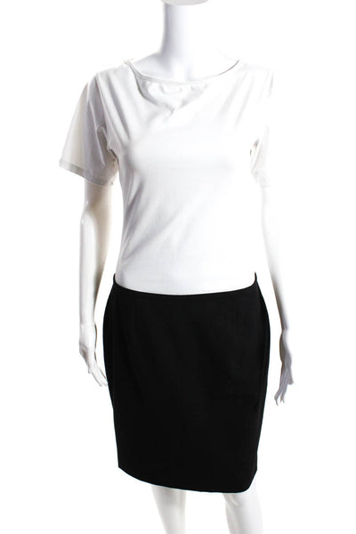 Banana Republic Calvin Klein Womens Zip Up Pencil Skirt Black Size 8P 8 Lot 2