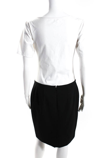 Banana Republic Calvin Klein Womens Zip Up Pencil Skirt Black Size 8P 8 Lot 2