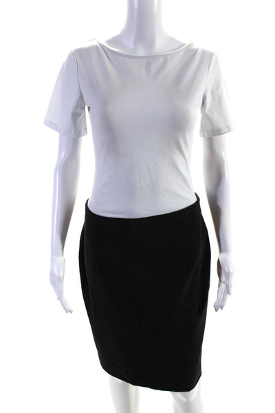 Banana Republic Calvin Klein Womens Zip Up Pencil Skirt Black Size 8P 8 Lot 2