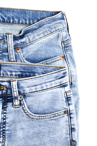 J Crew Denim Womens Mid Rise Skinny Zippered Light Wash Jeans Blue Size 26 Lot 2