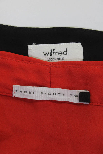 Wilfred Three Eighty Two Womens Tank Top Blouse Black Red Size Small Lot 2