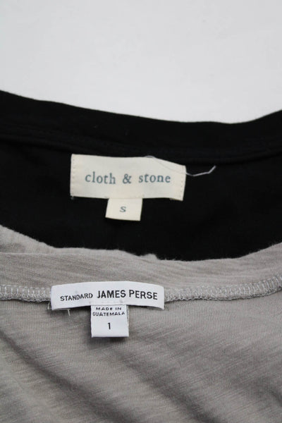 Cloth & Stone Standard James Perse Womens Tops Shirts Black Gray Size S Lot 2