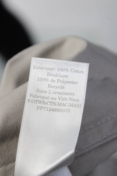 Everlane Womens Stone The Long Mac Coat  Size S