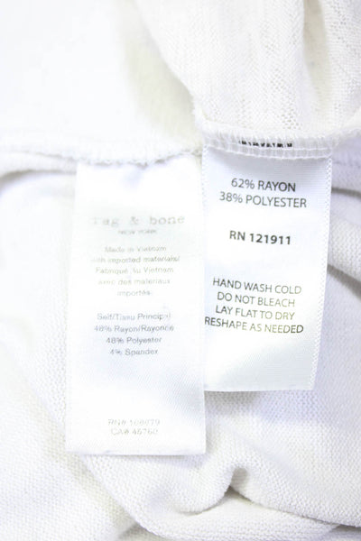 LNA Rag & Bone Womens Tie Dyed Knit Tee Shirts White Gray Size Small Lot 2