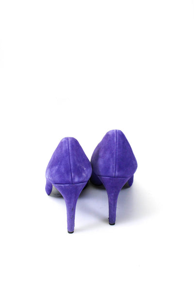 Via Spiga Womens Stiletto Pointed Toe Pumps Purple Suede Size 8M