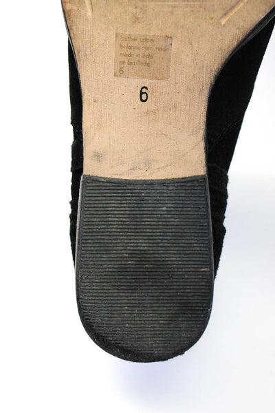 Seychelles Women's Suede Block Heel Zip Up Ankle Boots Black Size 6
