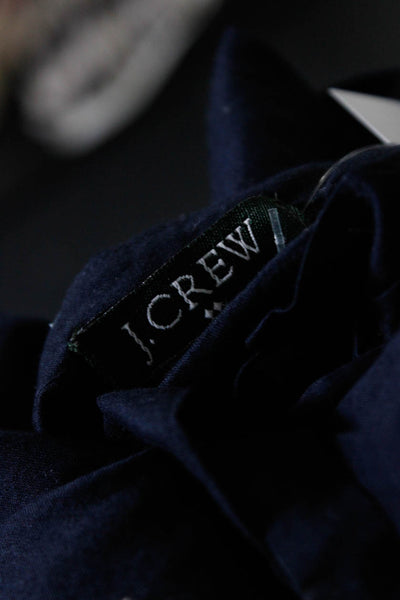 J Crew Women's Sleeveless Ruffle Pullover Sheath Dress Navy Size 0