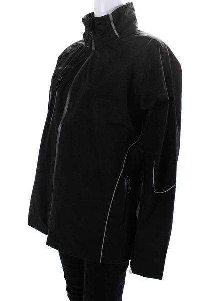 Cutter & Buck Women's Full Zip Lined Wind Breaker Jacket Black Size L