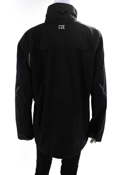 Cutter & Buck Women's Full Zip Lined Wind Breaker Jacket Black Size L